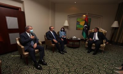 Libya Başkanlık Konseyi Başkanı Muhammed El-Menfi Bakan Akar ve Bakan Çavuşoğlu’nu Kabul Etti